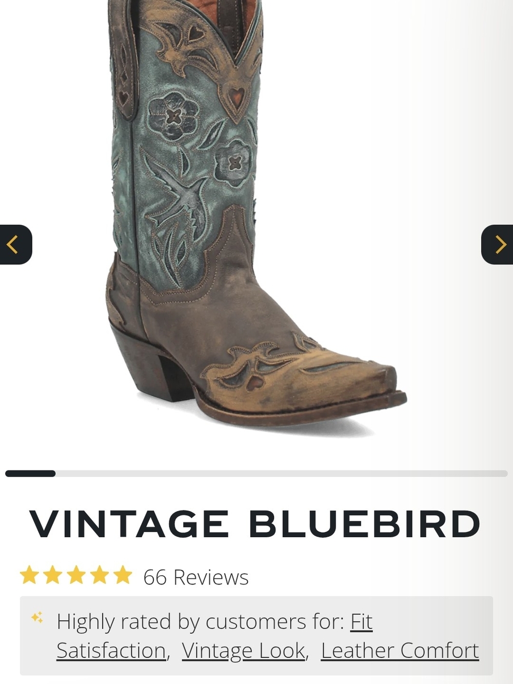 Dan Post Turquoise and Brown Women's Western Boot